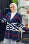 Zebra Desenli Hırka
