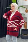 Zebra Desenli Hırka