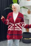 Zebra Desenli Hırka