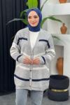 Zebra Desenli Hırka