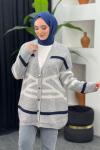 Zebra Desenli Hırka