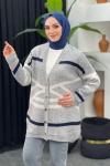 Zebra Desenli Hırka