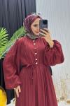 Zeynep Elbise Bordo Bordo